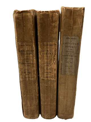 Specimens of American Poetry, With Critical and Biographical Notices. Samuel KETTELL.
