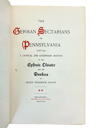 German Pietists of Pennsylvania, 1694-1708. Phila., 1895.