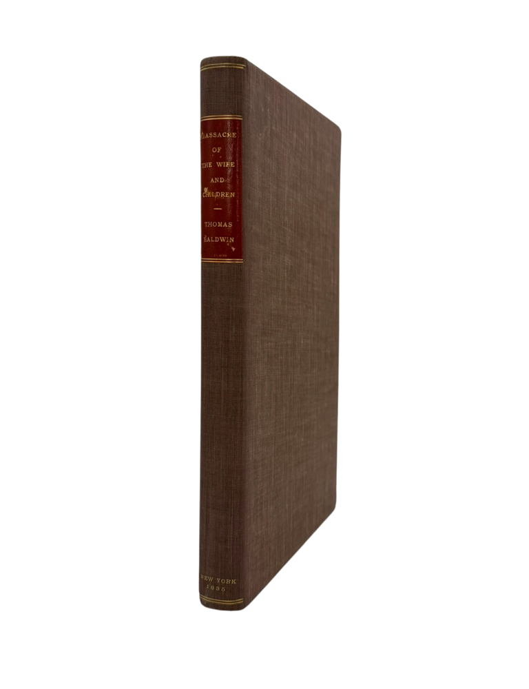 Item #51299 Narrative of the Massacre, by the Savages, of the Wife and Children of. Thomas BALDWIN.