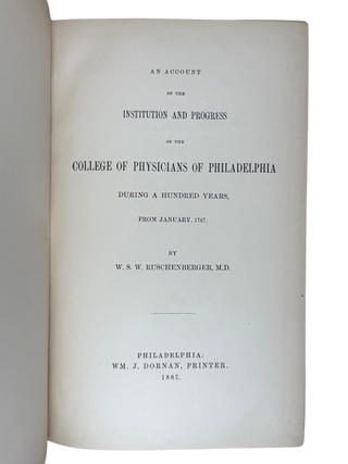 Account of the Institution and Progress of the College of Physicians