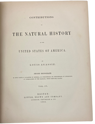 Contributions to the Natural History of the United States of America.