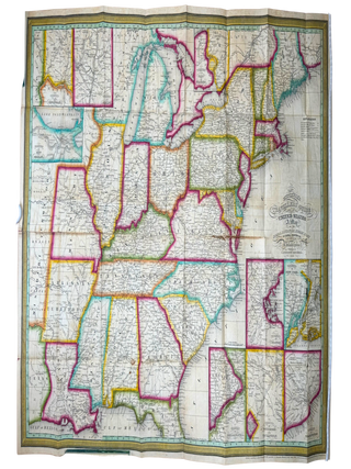 Map of the States of Louisiana, Mississippi & Alabama.
