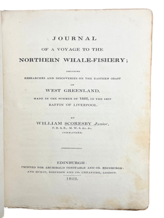 Journal of a Voyage to the Northern Whale-Fishery