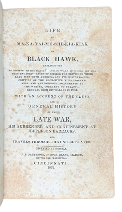 Life of Ma-Ka-Tai-Me-She-Kia-Kiak or Black Hawk, Embracing the
