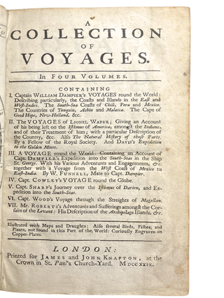 Collection of Voyages. In Four Volumes. Containing I. Captain William