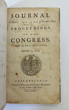 Journal of the Proceedings of the Congress, Held at Philadelphia,