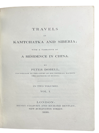 Travels in Kamtchatka and Siberia