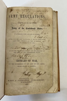 Army Regulations, Adopted for the Use of the Army of the Confederate