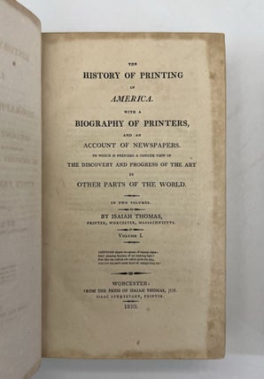 History of Printing in America.