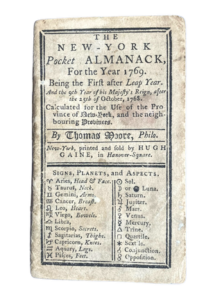 Item #79841 New-York Pocket Almanack. John Nathan HUTCHINS