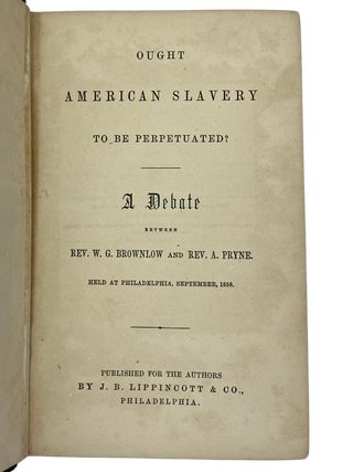 Ought American Slavery To Be Perpetuated?