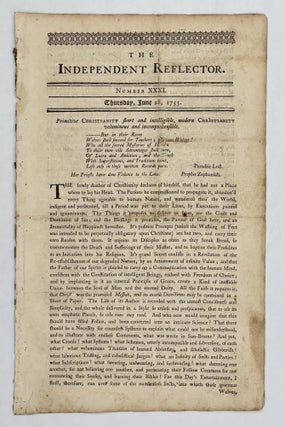 Independent Reflector. Number XXXI, Thursday, June 28, 1753