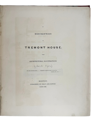 Description of Tremont House