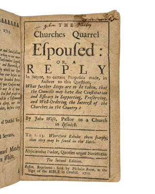 Churches Quarrel Espoused: or A reply